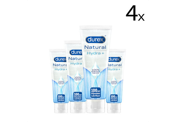 Durex Glijmiddel Natural - Hydraterend - 100% natuurlijk - 100ml x4