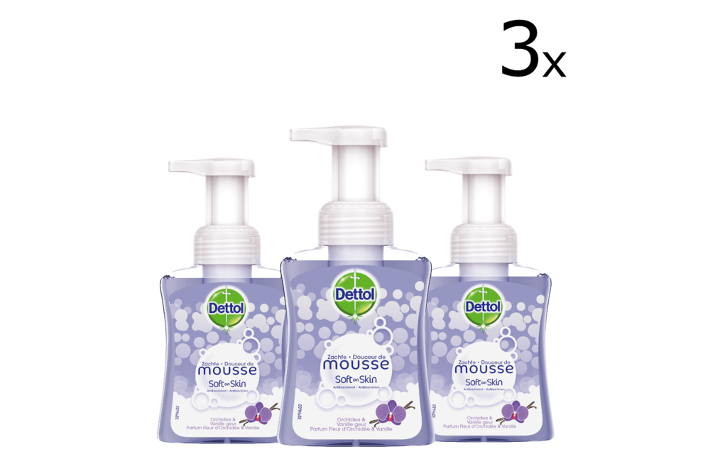 Handzeep Zachte Mousse - Orchidee Vanille - 250ml x3