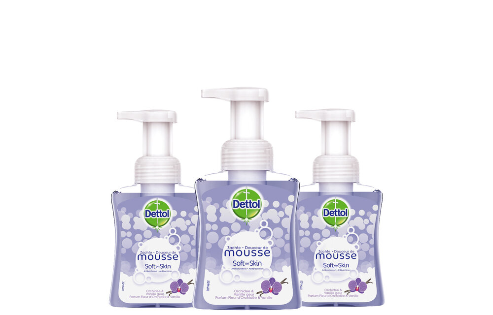 Handzeep Zachte Mousse - Orchidee Vanille - 250ml x3