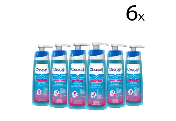 Clearasil Ultra Gel Wash 200ML - 6 Stuks - Voordeelverpakking