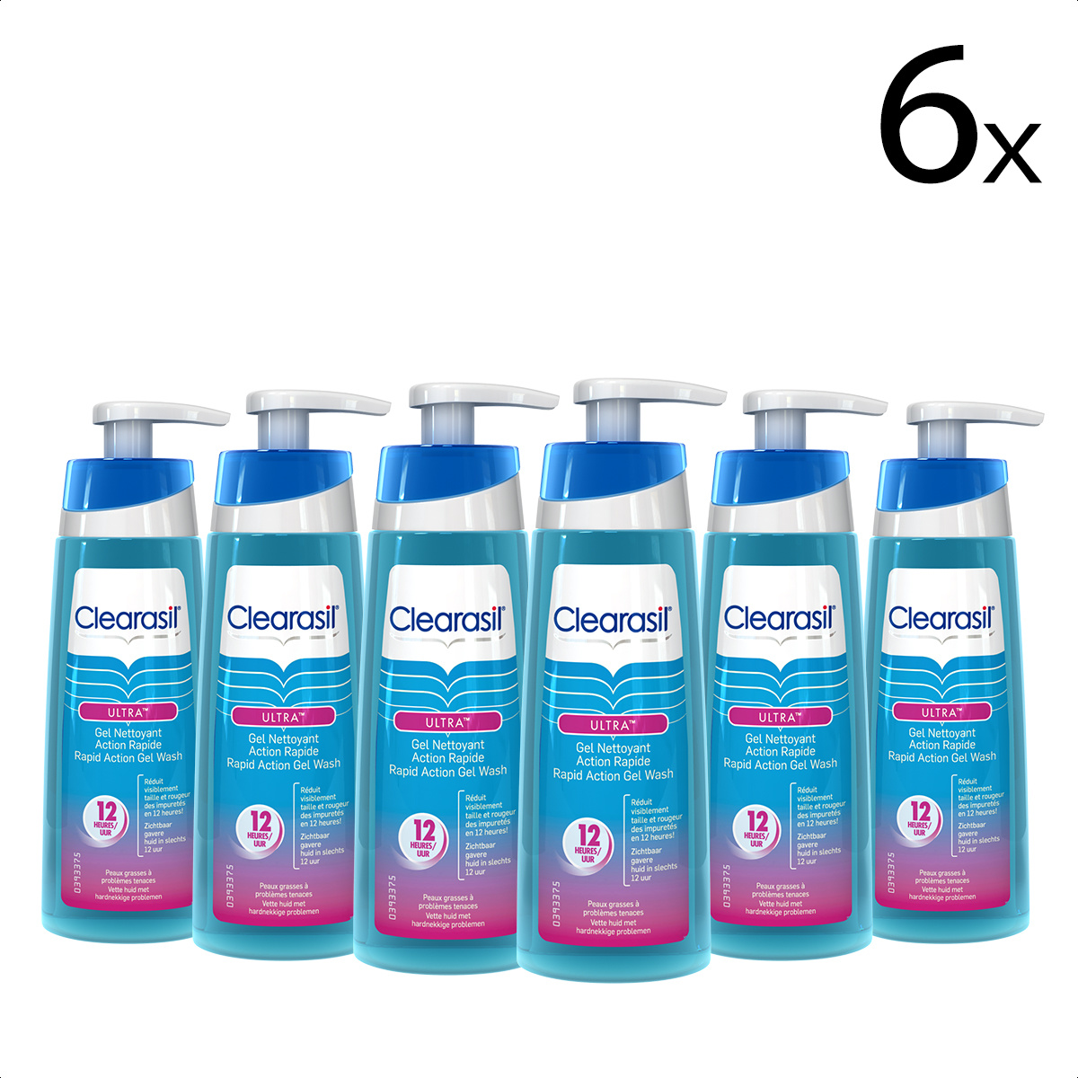 Clearasil Ultra Gel Wash 200ML - 6 Stuks - Voordeelverpakking