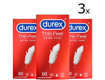 Durex Condooms Thin Feel Extra Thin 10st x3
