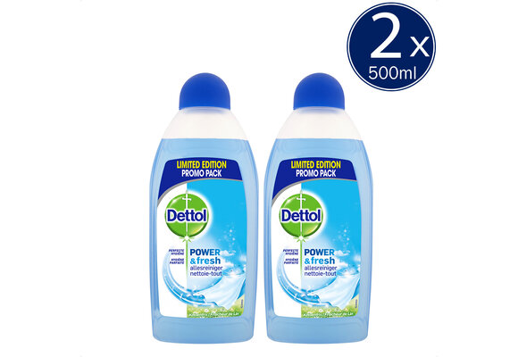 Dettol Allesreiniger Power & Fresh - Katoenfris - 500ml x2
