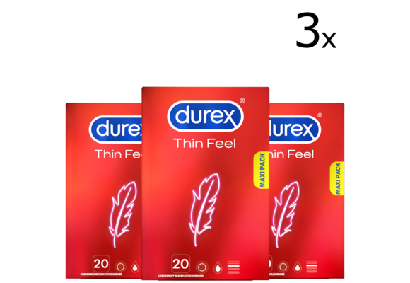 Durex Condooms Thin Feel 20st x3