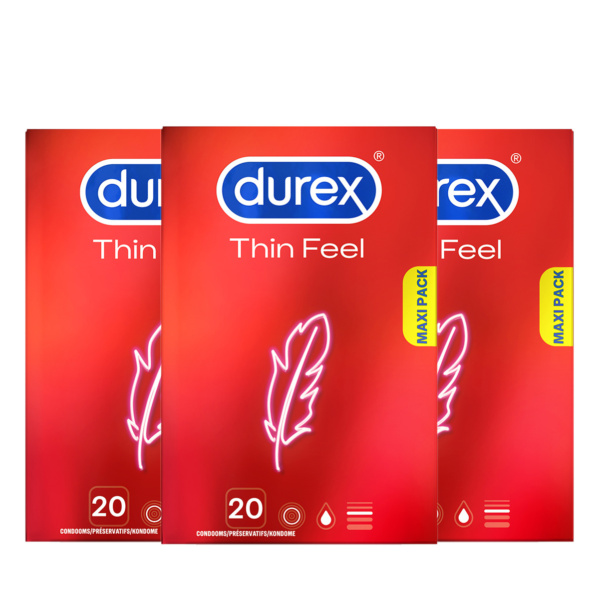 Durex Condooms Thin Feel 20st x3
