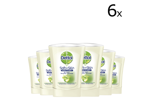 Dettol No Touch Refill Hydrating Aloe Vera 250ML - 6 Stuks - Voordeelverpakking