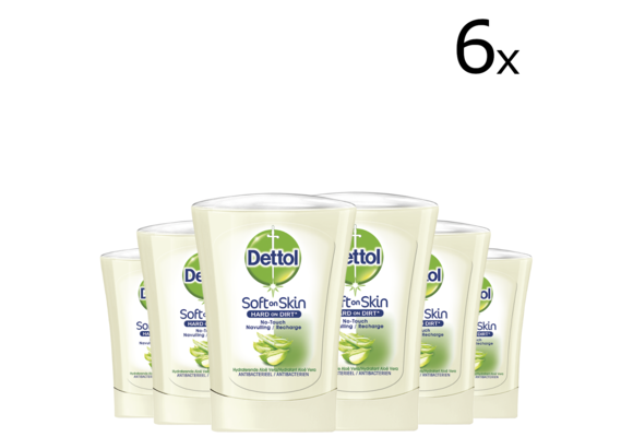 Dettol No Touch Refill Hydrating Aloe Vera 250ML - 6 Stuks - Voordeelverpakking