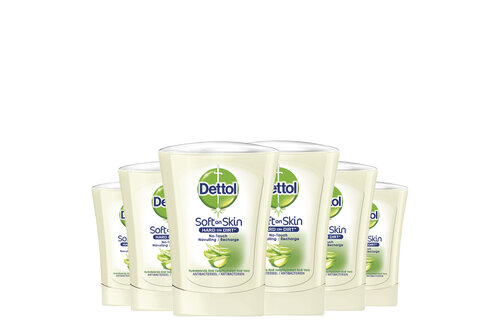 Dettol No Touch Refill Hydrating Aloe Vera 250ML - 6 Stuks - Voordeelverpakking