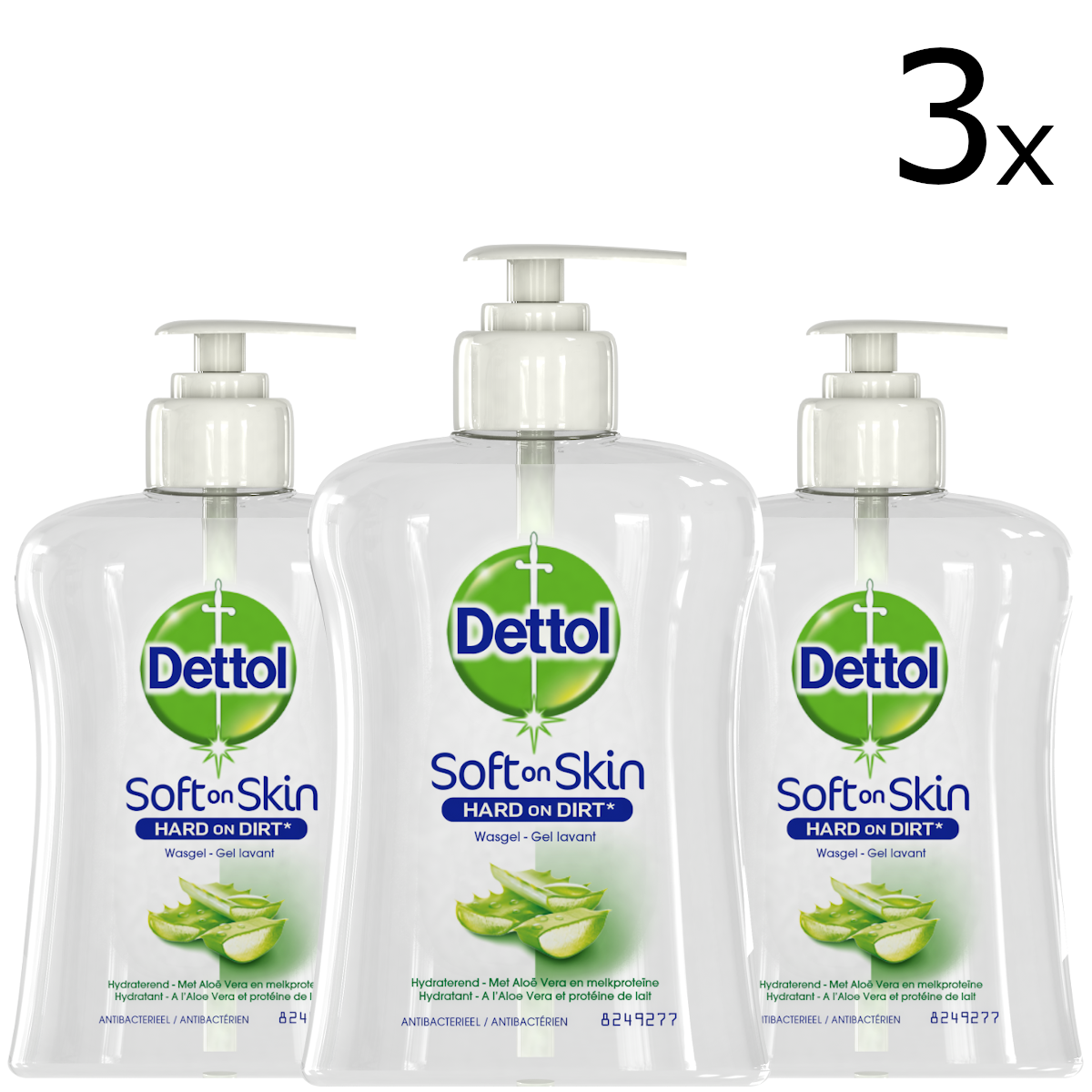 Dettol Handzeep - Verzachtend â€“ Aloe Vera - 250ml x3