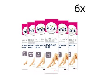 Veet Ontharingscreme - Gevoelige Huid - Minima - 200ml x6