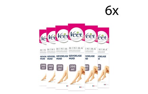 Veet Ontharingscreme - Gevoelige Huid - Minima - 200ml x6