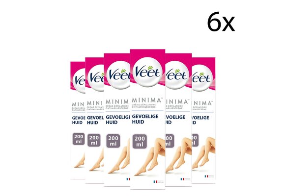 Veet Ontharingscreme - Gevoelige Huid - Minima - 200ml x6