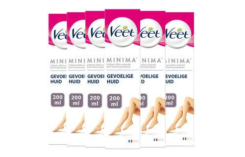 Veet Ontharingscreme - Gevoelige Huid - Minima - 200ml x6
