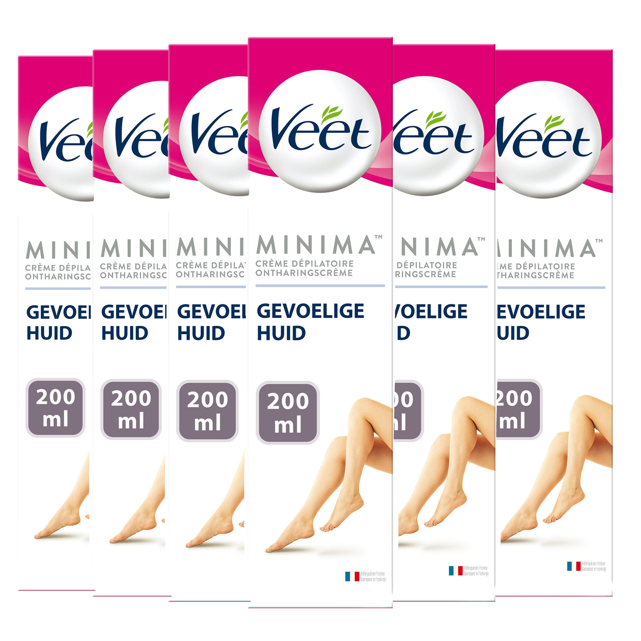 Veet Ontharingscreme - Gevoelige Huid - Minima - 200ml x6