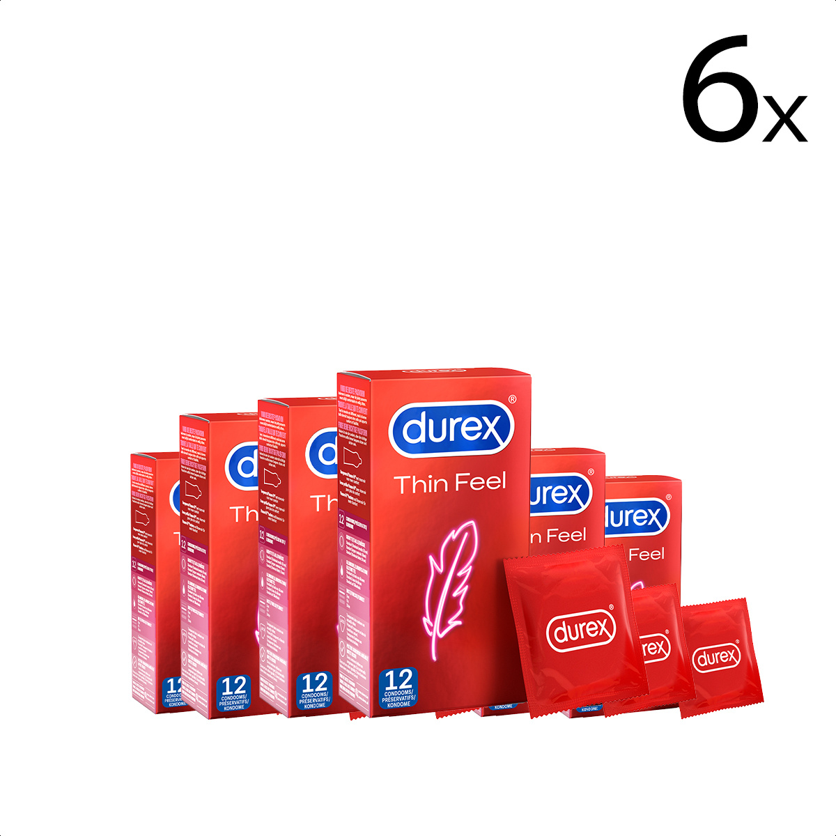 Durex Condooms Feel Thin 12st x6