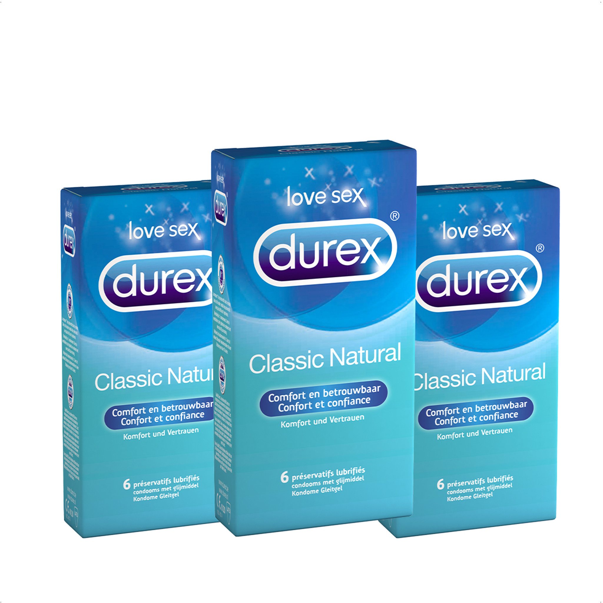 Durex Condooms Classic Natural 6st x3