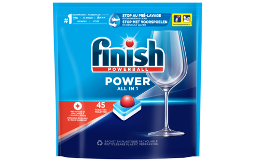 Finish Power All in 1 Regular Vaatwastabletten - 45 Stuks x3