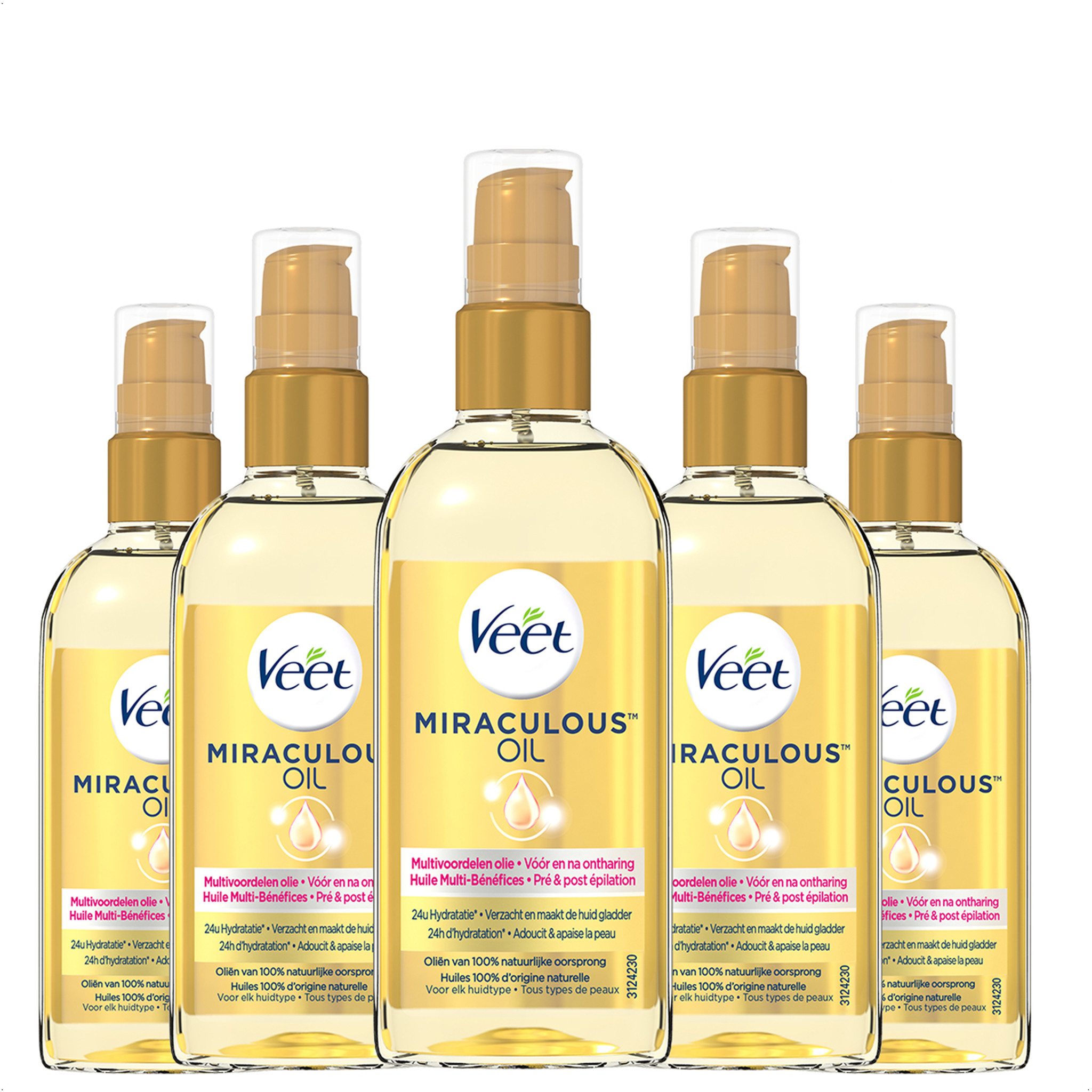 Veet Voedende Olie - Miraculous Arganolie - 100ml x5