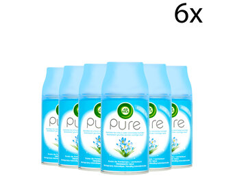 Air Wick Freshmatic Automatische Spray Luchtverfrisser - Pure Lentedauw - Navulling 250ml x6