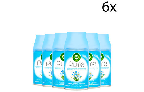 Air Wick Freshmatic Automatische Spray Luchtverfrisser - Pure Lentedauw - Navulling 250ml x6