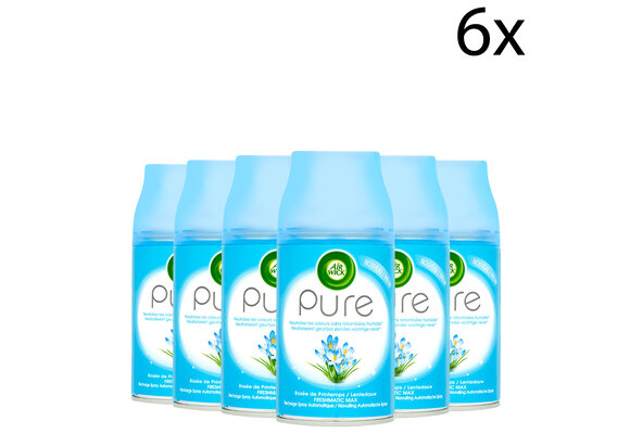 Air Wick Freshmatic Automatische Spray Luchtverfrisser - Pure Lentedauw - Navulling 250ml x6