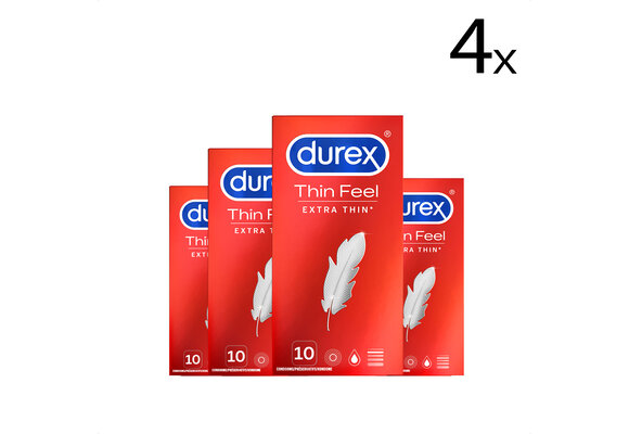 Durex Condooms Thin Feel Extra Thin 10st x4