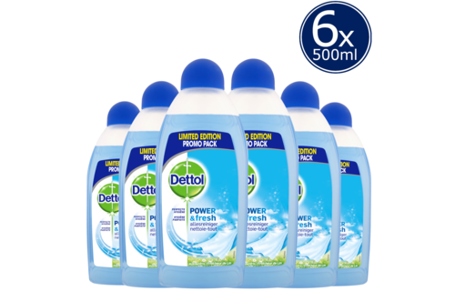 Dettol Allesreiniger Power & Fresh - Katoenfris - 500ml x6