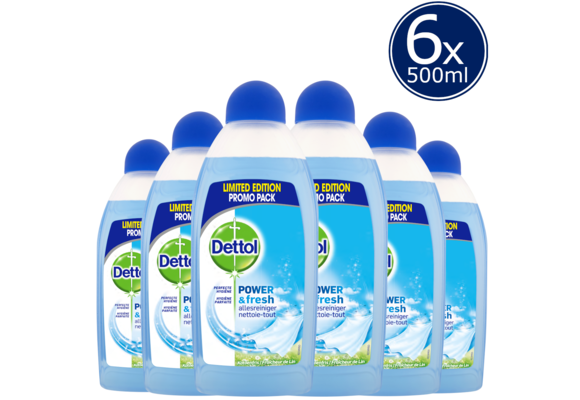 Dettol Allesreiniger Power Fresh - Katoenfris - 500ml x6