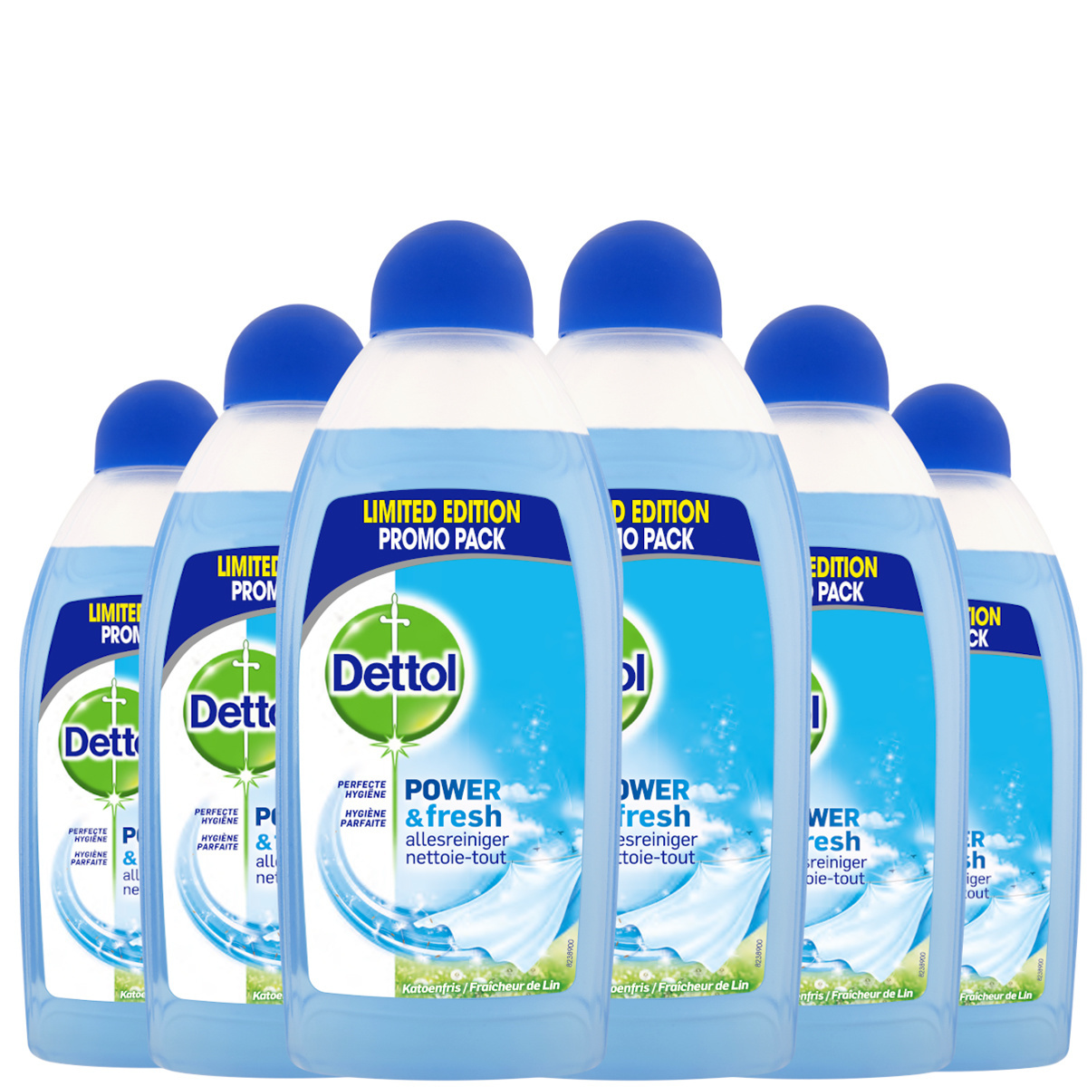 Dettol Allesreiniger Power & Fresh - Katoenfris - 500ml x6