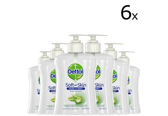 Dettol Handzeep - Verzachtend - Aloe Vera - 250ml x6