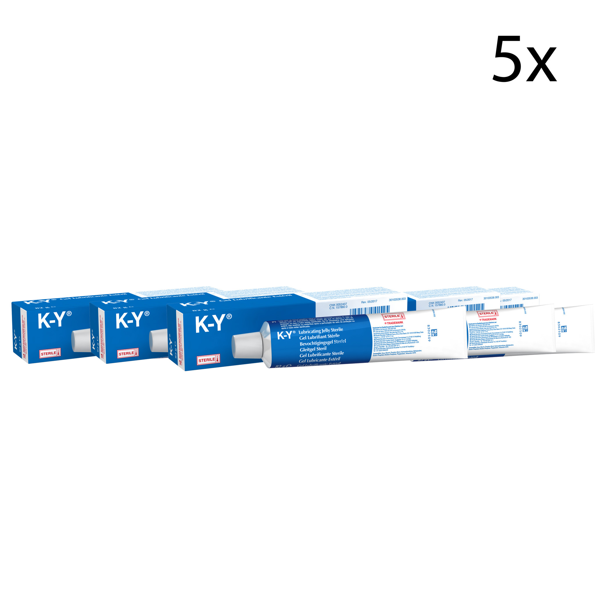 K-Y Bevochtigingsgel Steriel Glijmiddel - 82ml x5