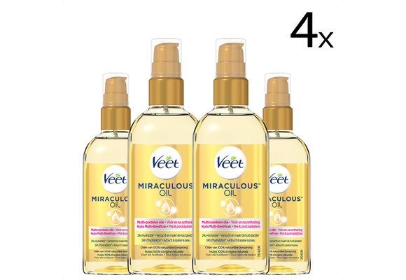 Veet Voedende Olie - Miraculous Arganolie - 100ml x4