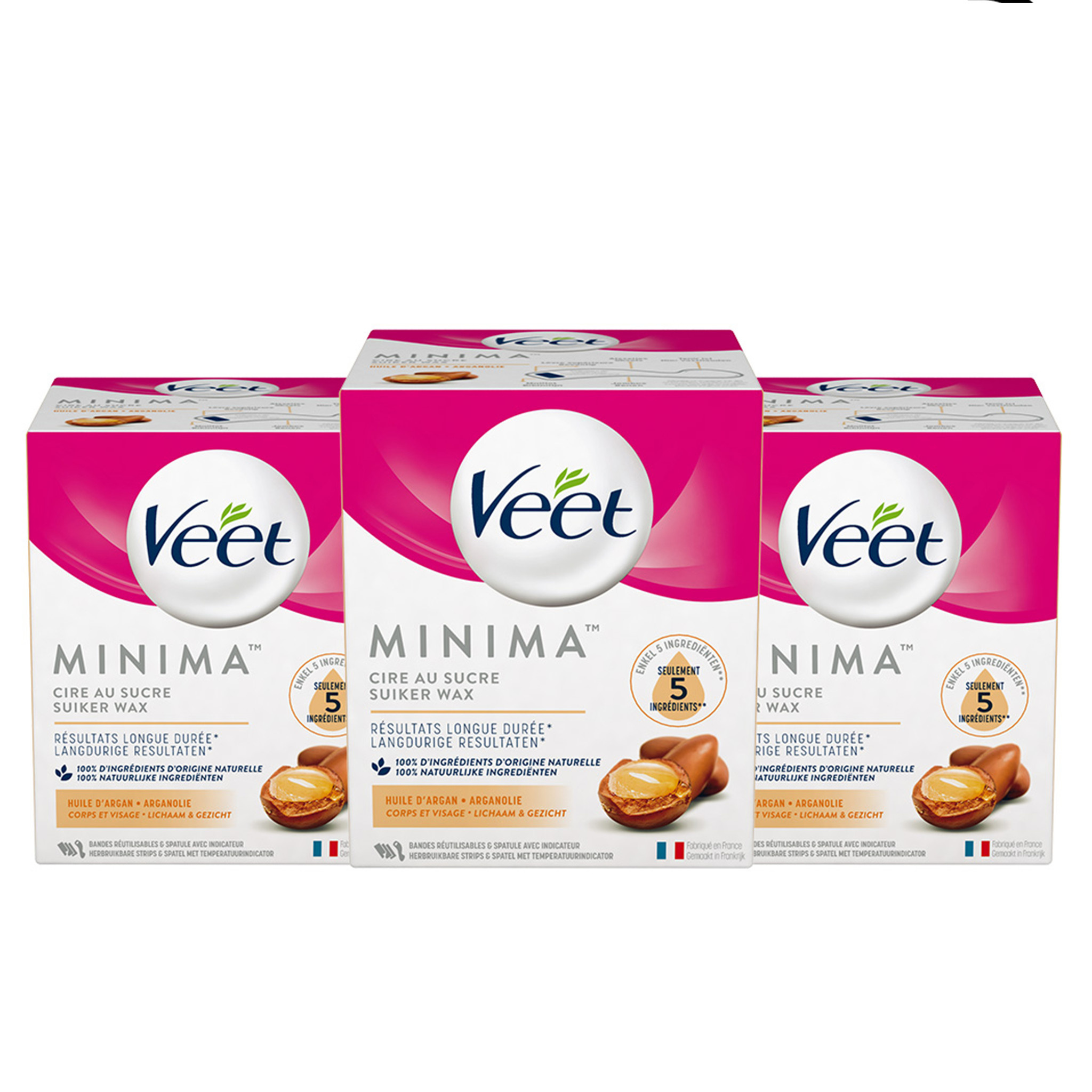 Veet Warme Wax - Orientaalse Wax Minima - Arganolie x3