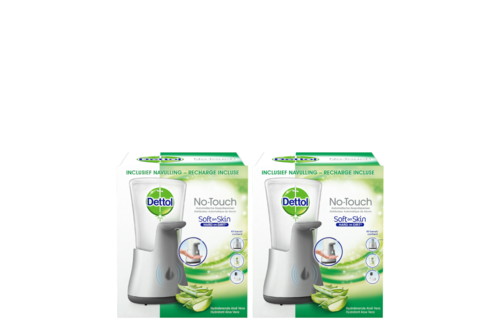 Dettol Handzeep Automatische Zeepdispender No Touch met navulluing Hydraterende Aloë Vera x2