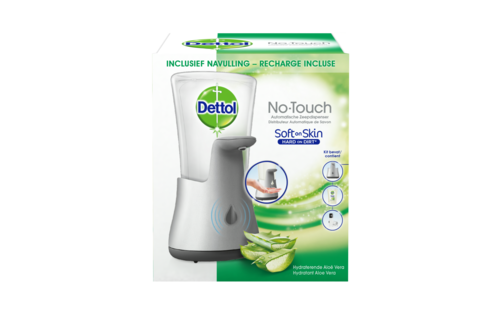 Dettol Handzeep Automatische Zeepdispender No Touch met navulluing Hydraterende Aloë Vera x2
