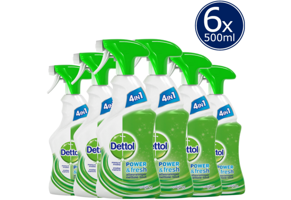 Dettol Allesreiniger Spray Power &amp; Fresh - Original - 500ml x6