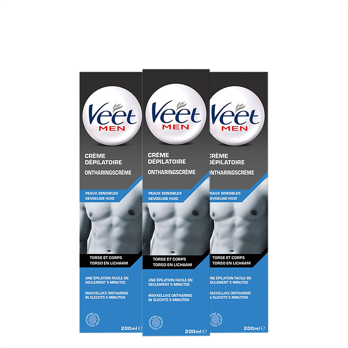 Veet Ontharingscreme - Man - Gevoelige Huid - 200ml x3