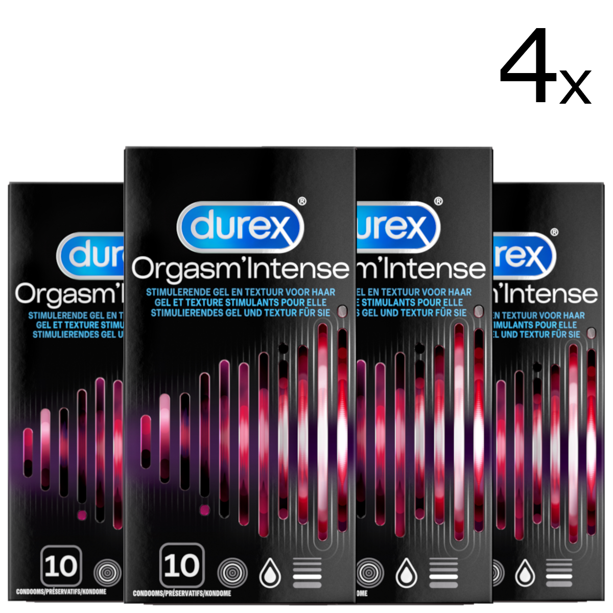 Durex Condooms Orgasm Intense 10st x4