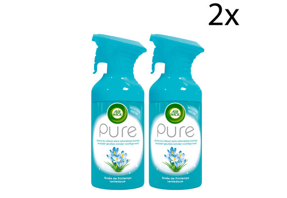 Air Wick Luchtverfrisser Spray - Pure Lentedauw 250ml x2