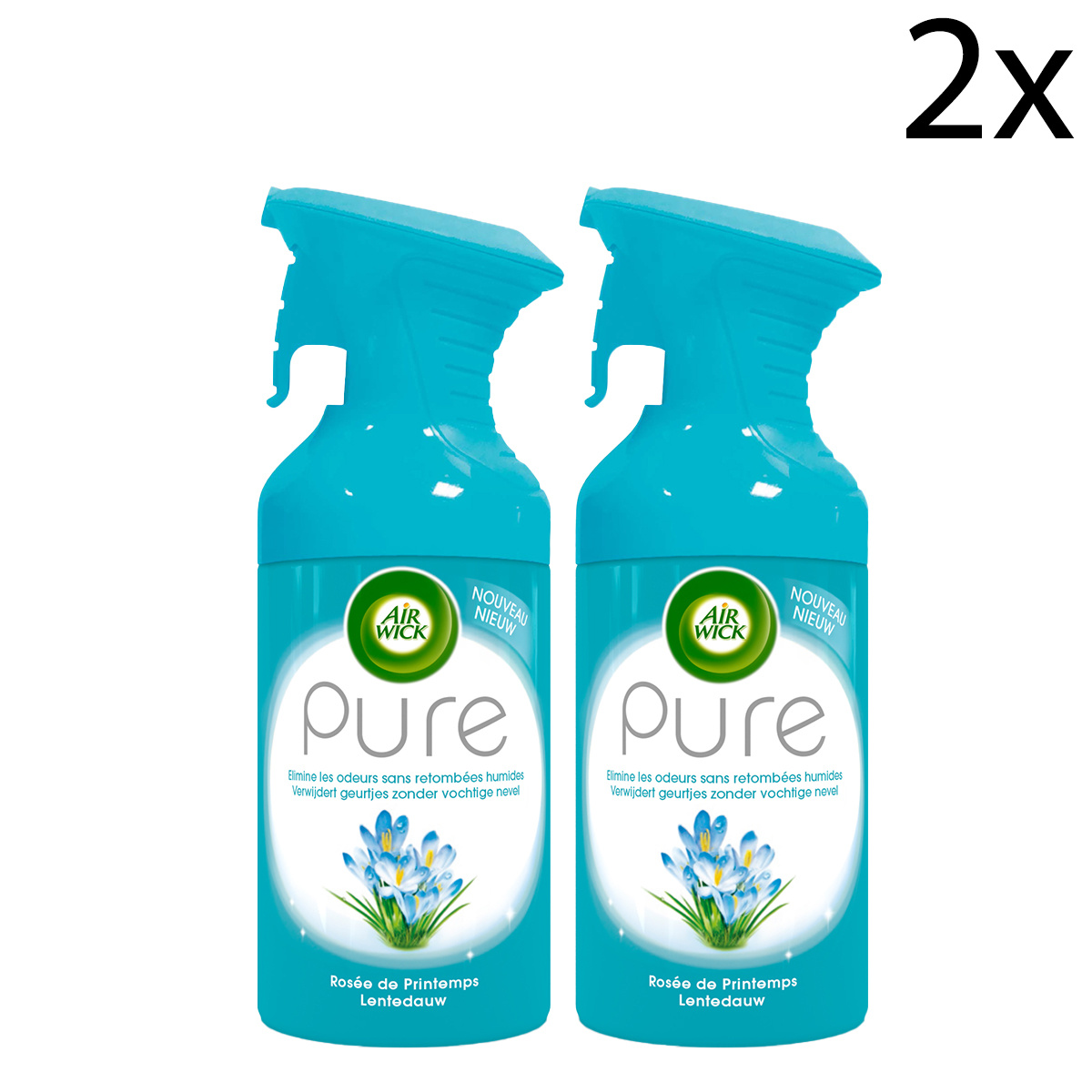 Air Wick Luchtverfrisser Spray - Pure Lentedauw 250ml x2