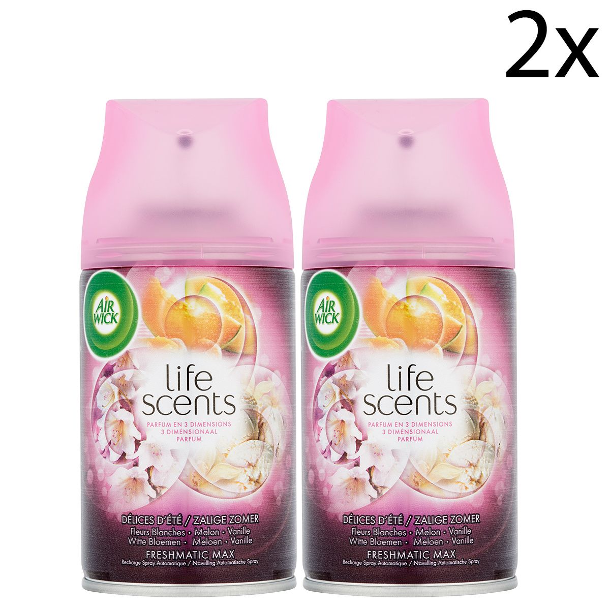 Air Wick Freshmatic Automatische Spray Luchtverfrisser - Life Scents Zalige Zomer - Navulling 250ml x2