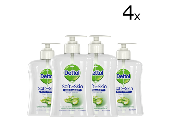 Dettol Handzeep - Verzachtend – Aloe Vera - 250ml x4