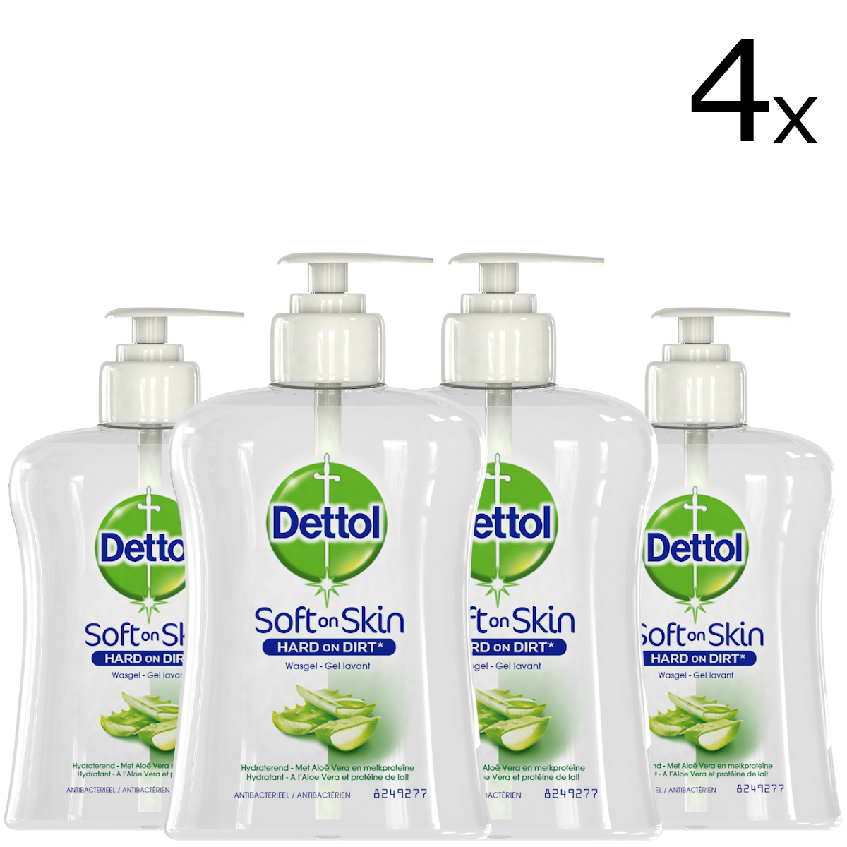 Dettol Handzeep - Verzachtend â€“ Aloe Vera - 250ml x4