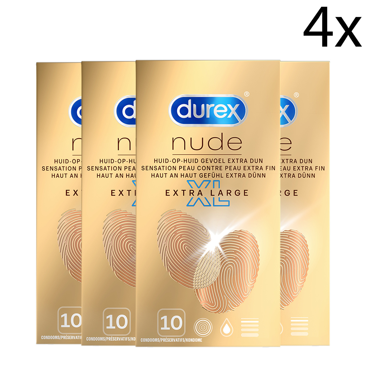 Durex Condooms Nude XL 10st x4