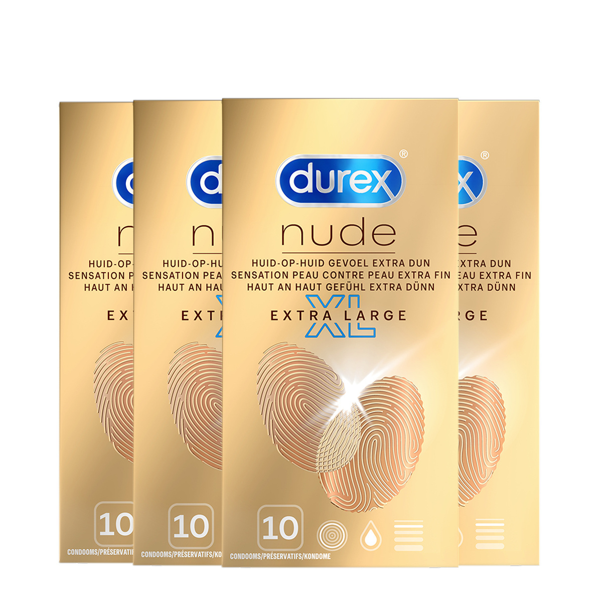 Durex Condooms Nude XL 10st x4