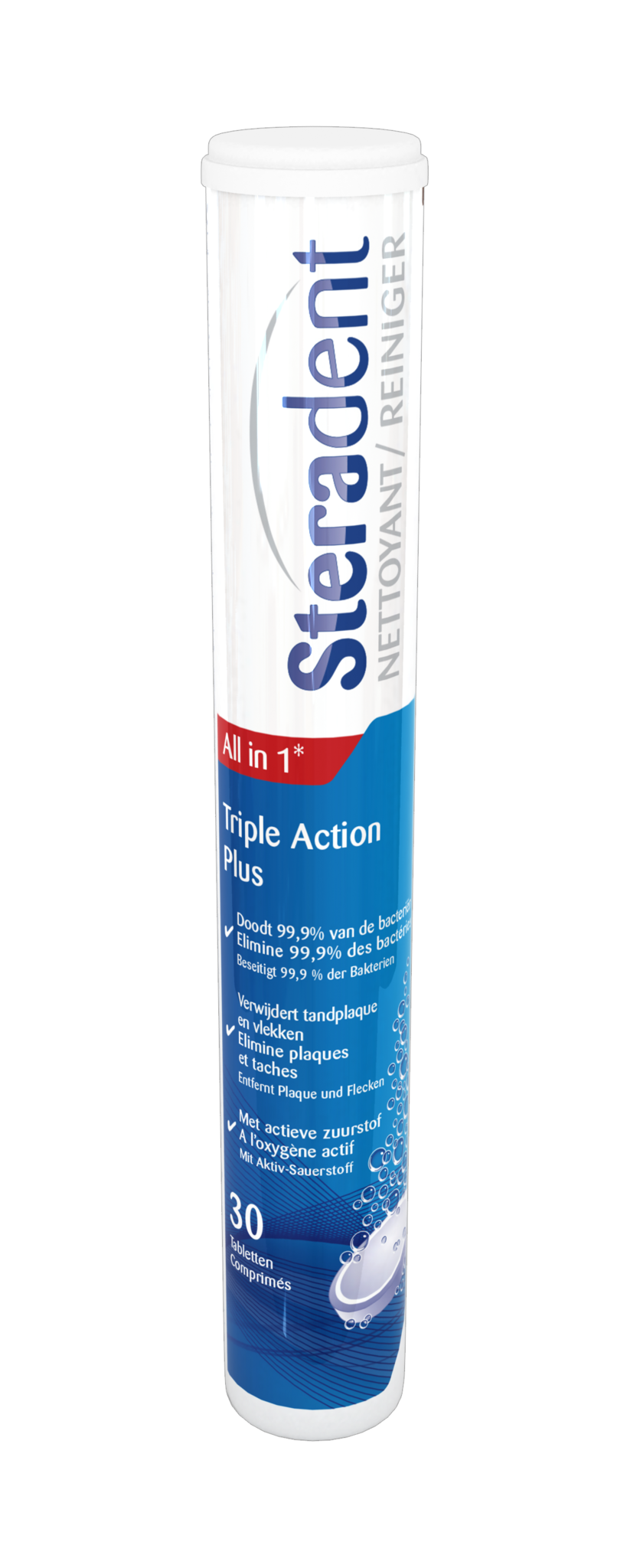 Steradent Kunstgebit Reiniger - Triple Action Plus - 30 stuks