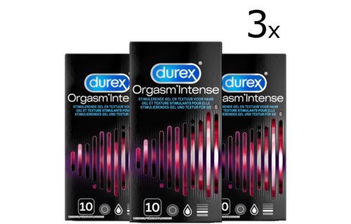 Durex Condooms Orgasm Intense 10st - 3 Stuks - Voordeelverpakking
