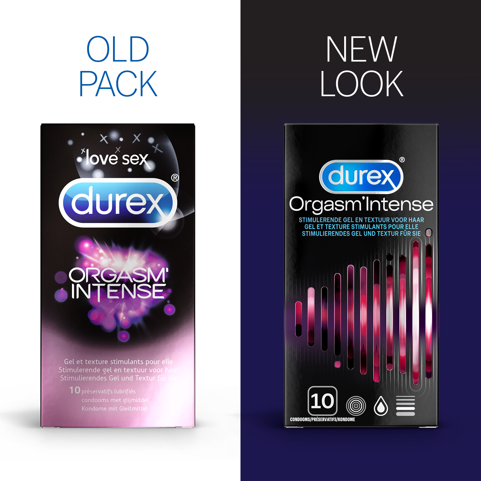 Durex Condooms Orgasm Intense 10st - 3 Stuks - Voordeelverpakking