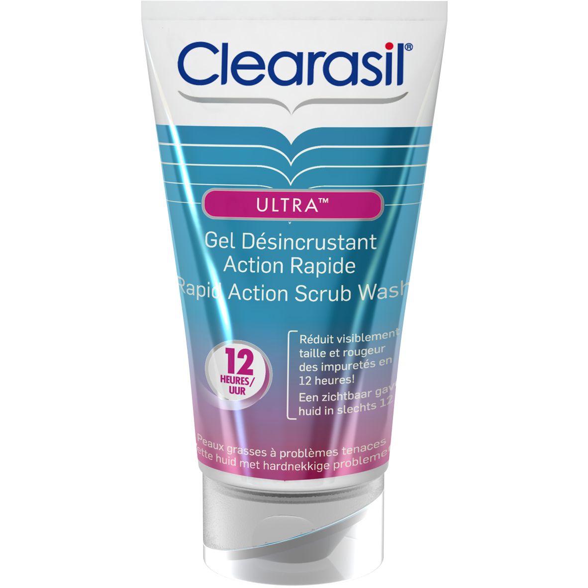 Clearasil Reinigingsgel Ultra Rapid Action Scrub Wash 150ml x6
