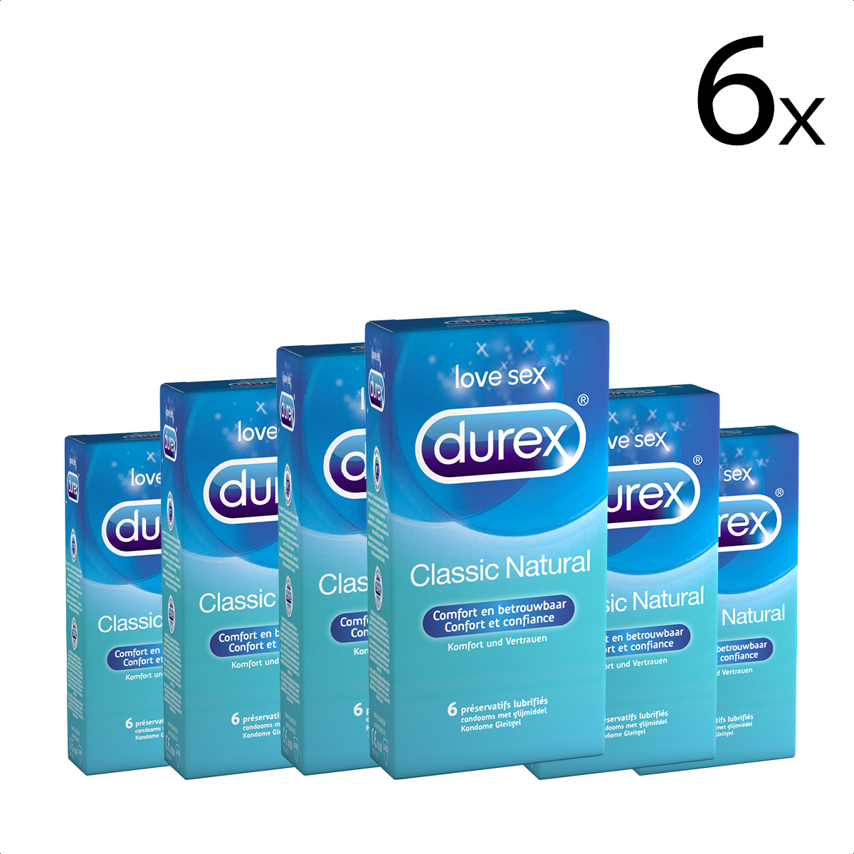 Durex Condooms Classic Natural 6st x6
